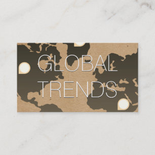 World Map Location Markers Business Card