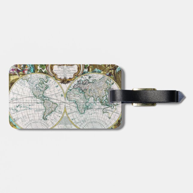 World Map Luggage Tag (Back Horizontal)