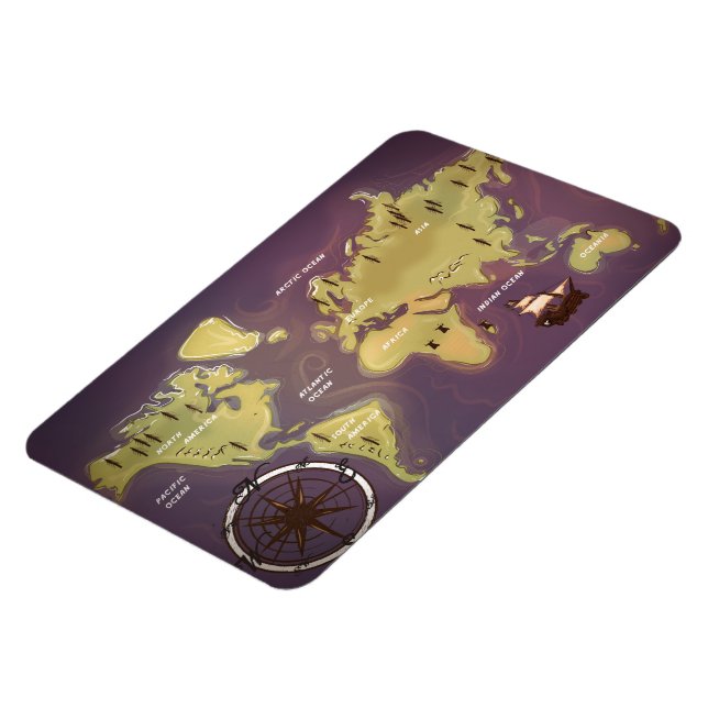 World Map Magnet (Left Side)