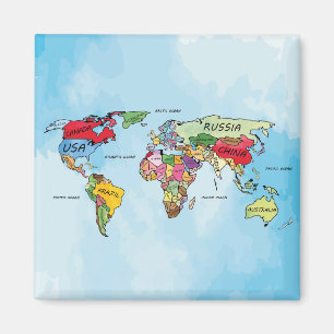 World Map Magnet
