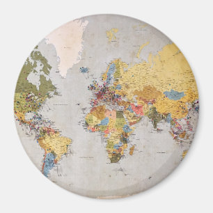 world map magnet