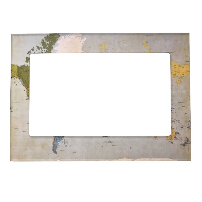 world map magnetic frame (Front)