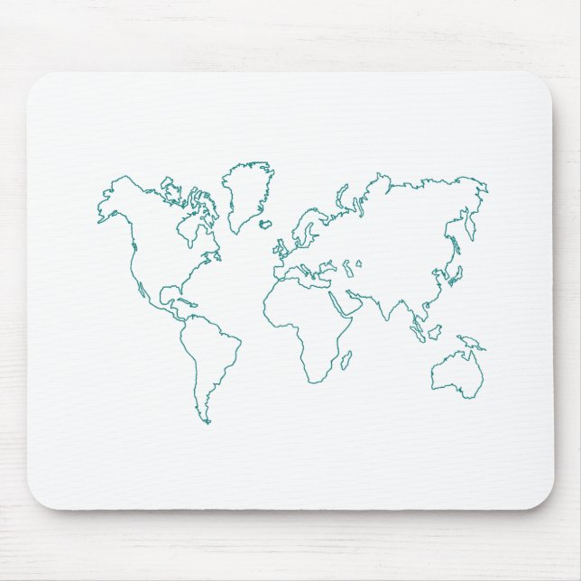 World Map Mouse Pad (Front)