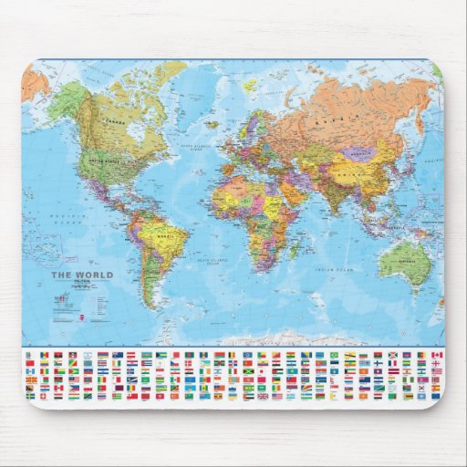 World Map Mousepad / Mousemat | Zazzle