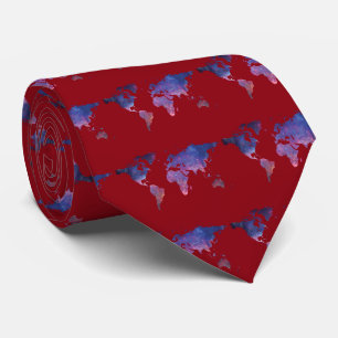 World Map Neck Tie