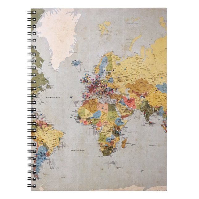 world map notebook (Front)