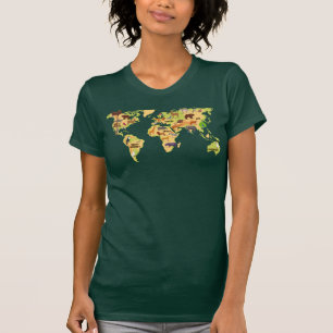 World Map of Animals T-Shirt
