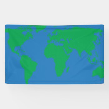 World Map Of Continents Background Banner by Sideview at Zazzle
