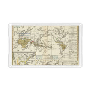 World Map of Diseases Acrylic Tray