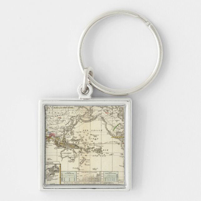 World Map of Diseases Keychain (Front)