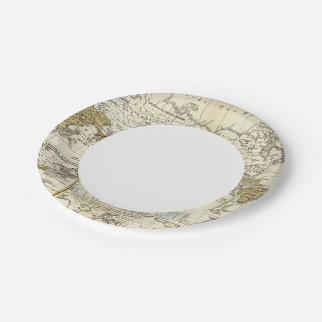 World Map of Diseases Paper Plates (Angled)