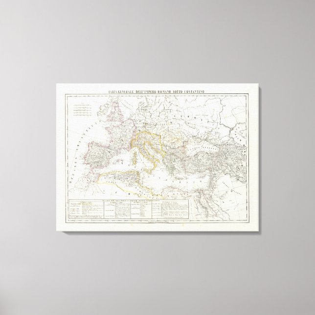 World Map of Eastern Hemisphere Canvas Print (Front)