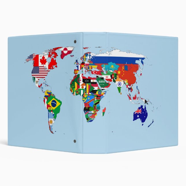 World Map of Flags Binder (Background)