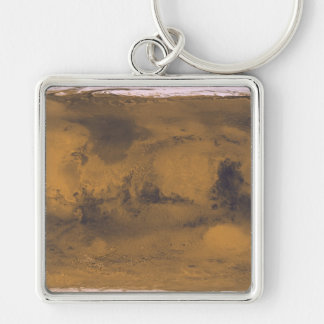 World Map of Mars Red Planet by Satellite Keychain
