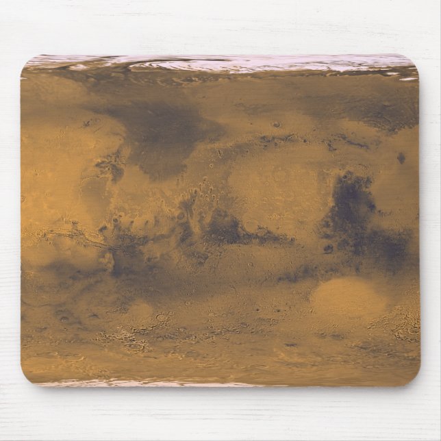 World Map of Mars Red Planet by Satellite  Mouse Pad (Front)