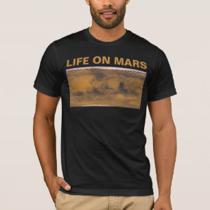 World Map of Mars Red Planet by Satellite T-Shirt