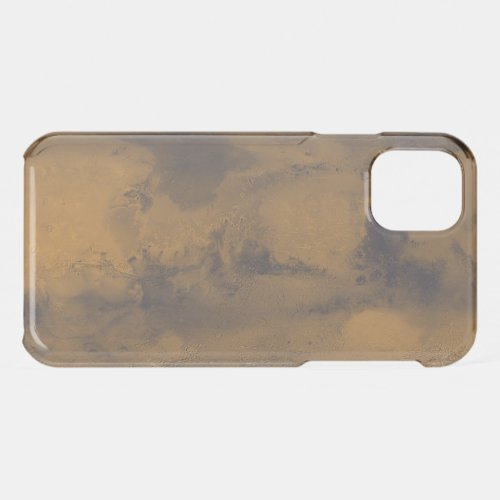 World Map of Mars Red Planet by Satellite  iPhone 11 Case