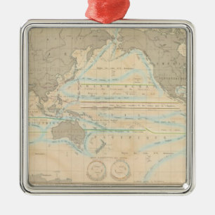 World Map of the Climate Metal Ornament