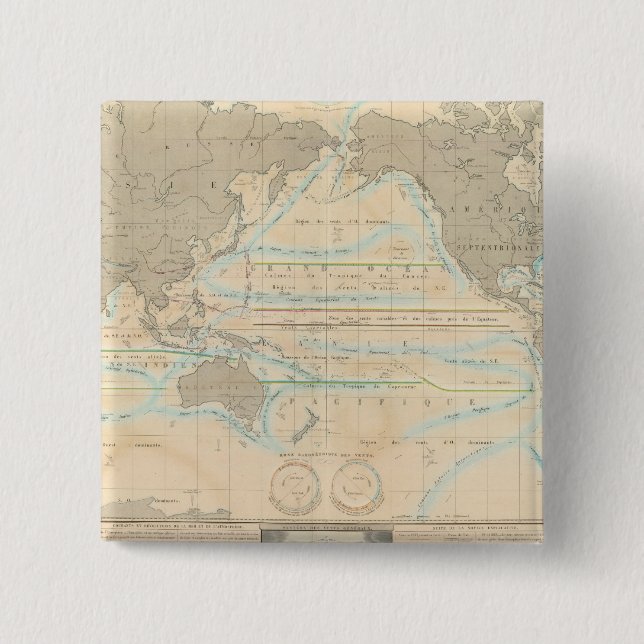 World Map of the Climate Pinback Button (Front)