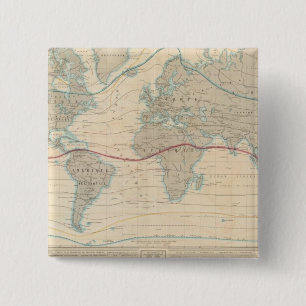 World Map of the Vegetation Pinback Button