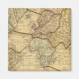 World map on Mercators Projection Magnet