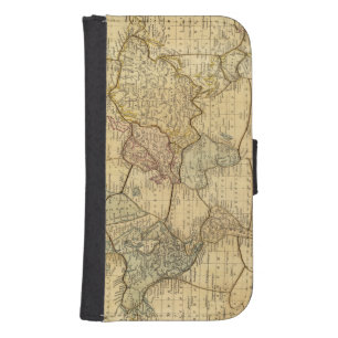 World map on Mercators Projection Samsung S4 Wallet Case