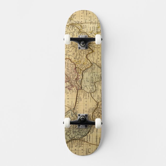 World map on Mercators Projection Skateboard Deck (Front)