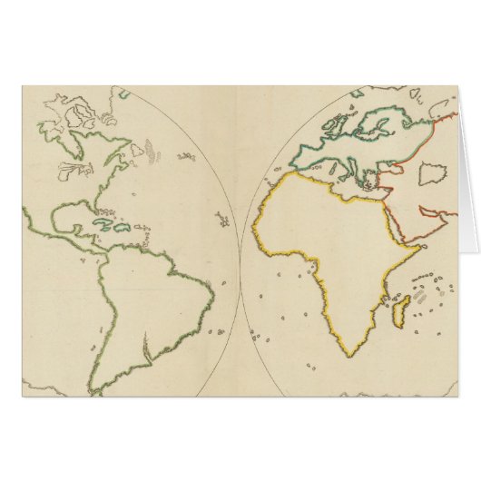 World Map Outline 2 Cards (Front Horizontal)