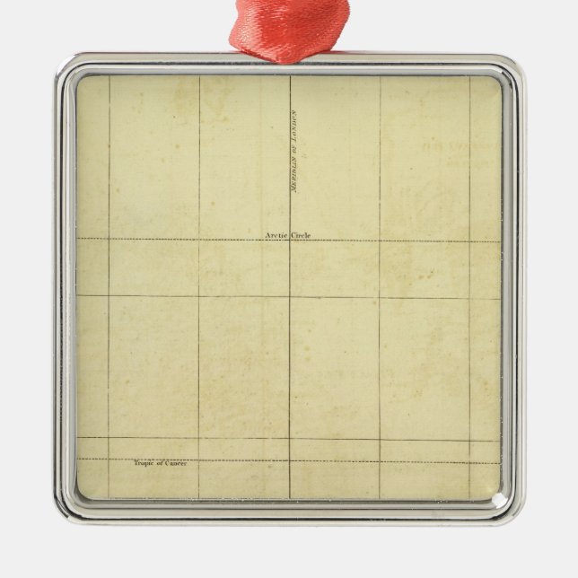 World Map Outline Metal Ornament (Front)