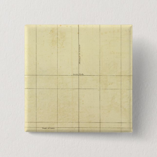 World Map Outline Pinback Button (Front)