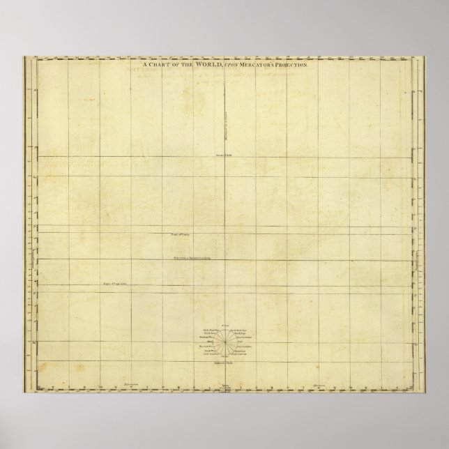 World Map Outline Poster (Front)