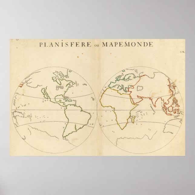 World Map Outline Poster (Front)