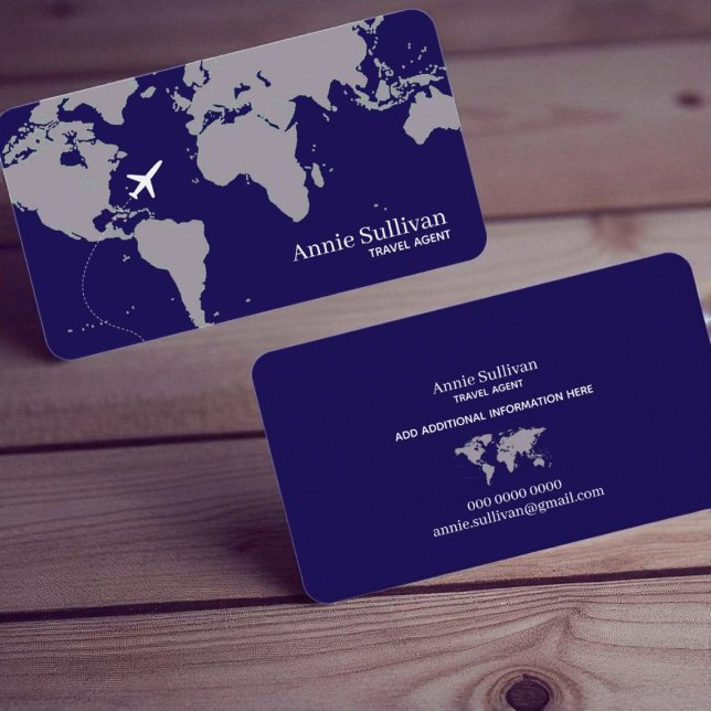 World Map Oversized International Travels  Business Card (Creator Uploaded)