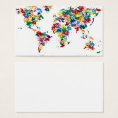 World Map Paint Drops (Front & Back)