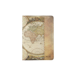 World Map Passport Holder
