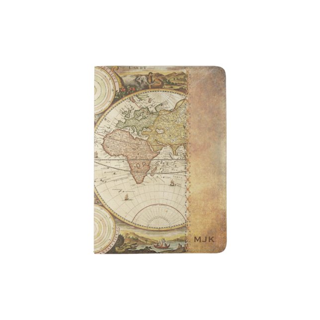 World Map Passport Holder (Front)