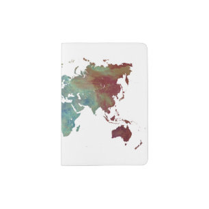 world map passport holder