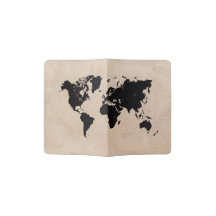 world map Passport Holder
