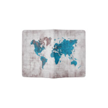 world map Passport Holder