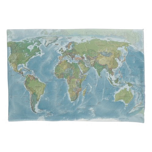 World Map Pillow Case _ travel wanderlust