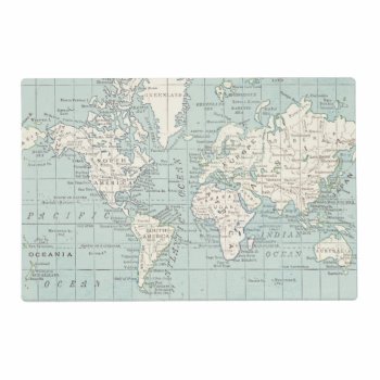 World Map Placemat by Mapology at Zazzle
