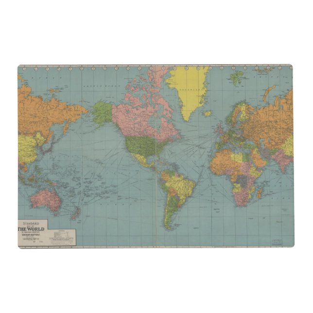 World Map Placemat (Front)
