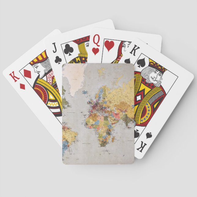 world map poker cards (Back)