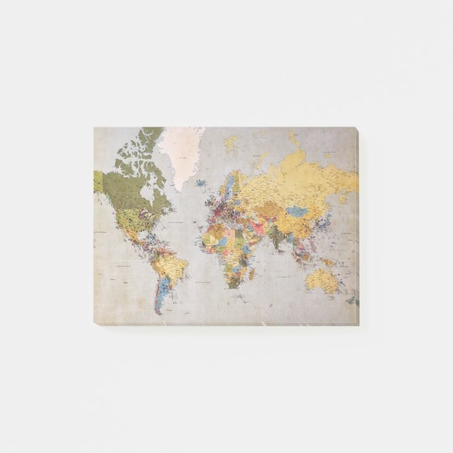 world map post-it notes (Front)