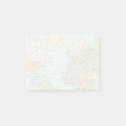 World Map Post_its Post_it Notes