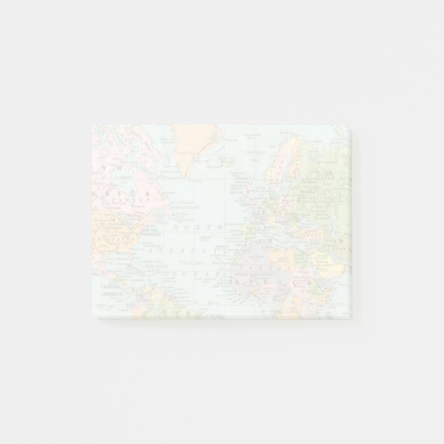 World Map Post-its Post-it Notes (Front)