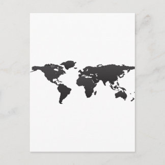 World Map Postcard