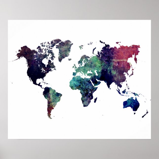 world map poster (Front)