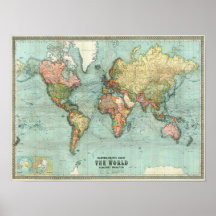 world map poster