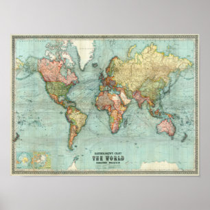 world map poster